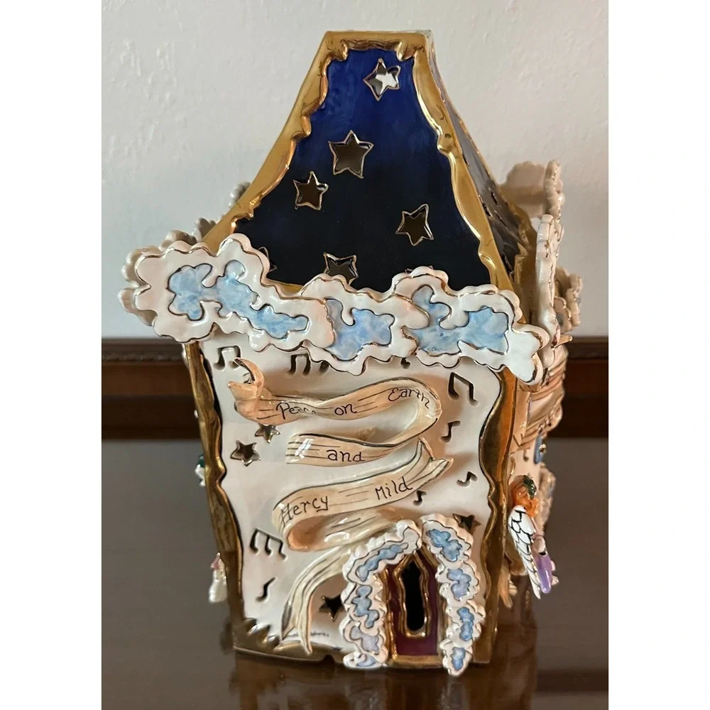 2003 Heather Goldminc Hark the‎ Herald Angels Sing Musical House Clayworks 15''